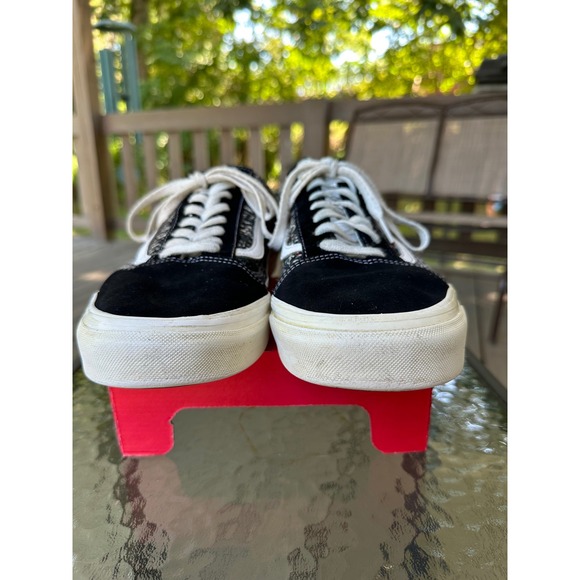 Vans Old Skool Style 36 Black Tweed‎ Suede Sneakers Shoes Men's - Picture 4 of 10